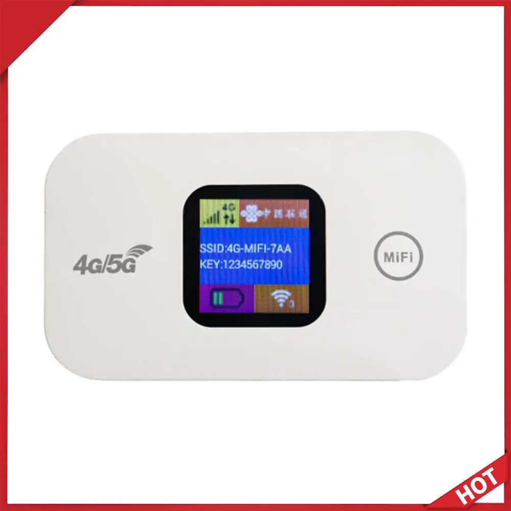 4G LTE Wireless WiFi 150Mbps Mobile WiFi Hotspot Sim Card Slot Portable Network Hotspot Device 2100mAh Colorful LED Display