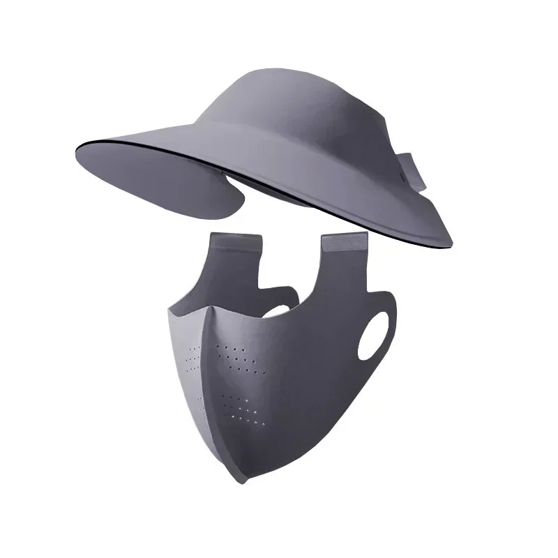 حماية نهائية من الأشعة فوق البنفسجية ووشاح للرقبة ثلاثي الأبعاد مضاد للأشعة فوق البنفسجية لفصل الصيف، قناع حماية من الشمس من الحرير الجليدي مع UPF50+ لـ