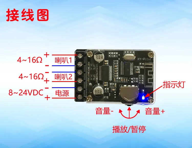 10W 15-20W Stereo Bluetooth Audio Amplifier Board Module 12V 24V Lossless Vehicle-Mounted Speakers Audio DIY