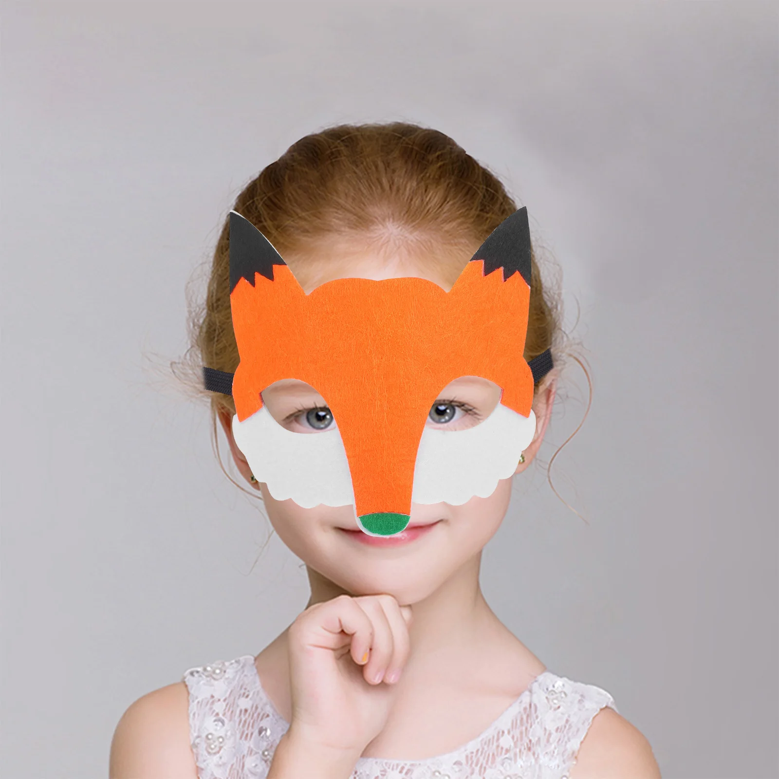 Masque de renard en tissu Non tissé, 3 pièces, masques durables pour fête d'halloween, Cosplay sur le thème des animaux, décoration de dessin animé pour enfants