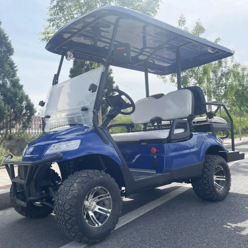 

2025 Electric Golf Cart 4 Passenger Electric Bike Stable Quality Long Durability Golf Carts With Windshield And Turning Light