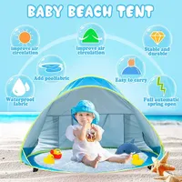 Outdoor Baby Beach Tent Pop Up Portable Shade Pool UV Protection Sun Shelter for Infant Child Water Play Toys House Tent Toys