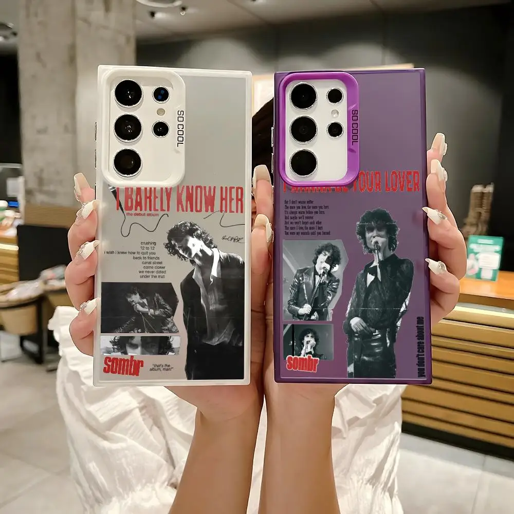 Rapper Singer S-sombr Phone Case For Samsung Galaxy S25 Edge S24 S23 S22 S21 S20 Ultra Funda Silicone Colorful Silver Phone Case