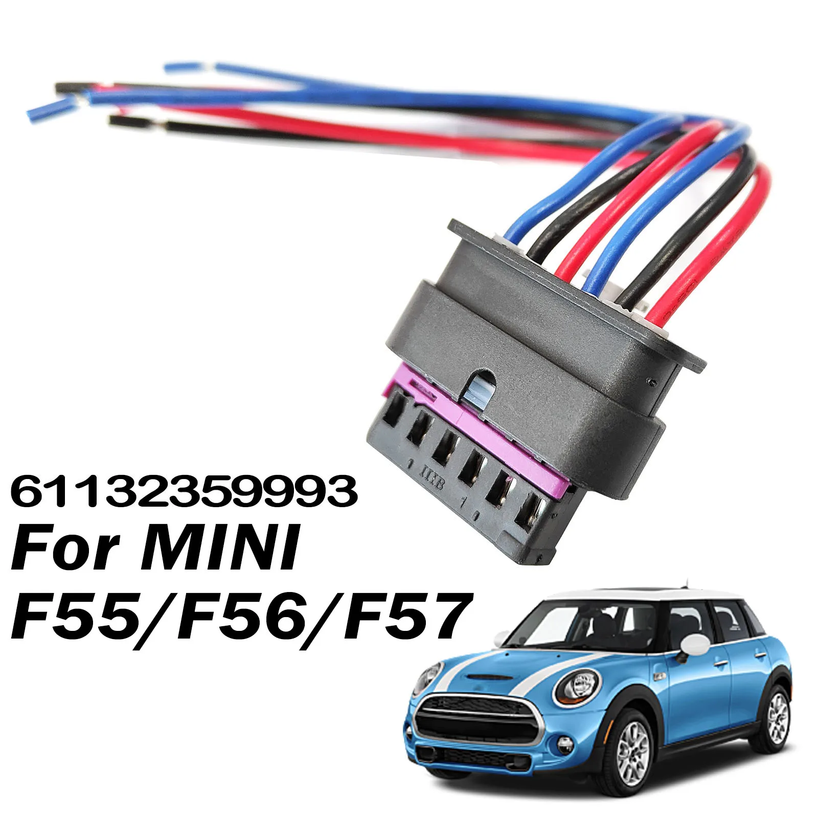 HISports Connecteur Faisceau Câbles Arrière 63217361305 - Compatible Mini Cooper F55 F56 F57