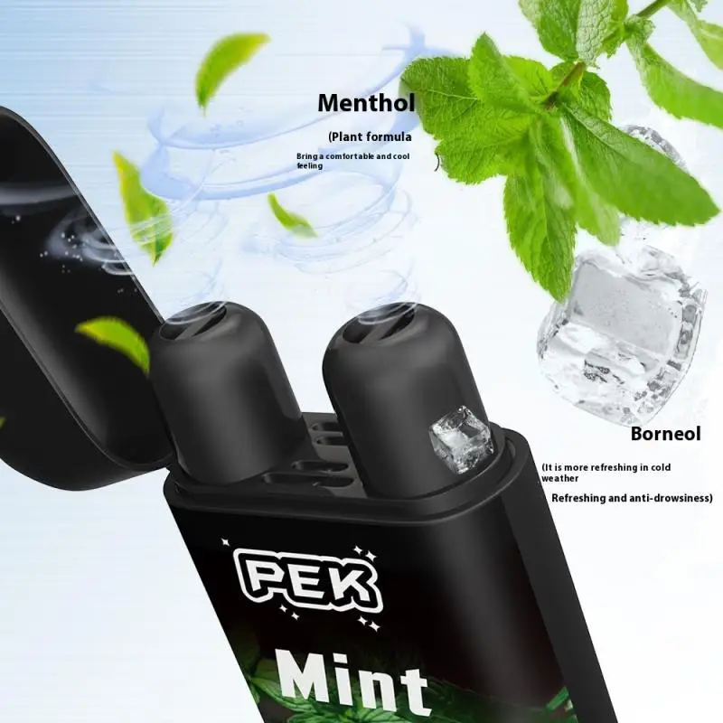 Nasal Inhaler Stick Double-Hole Tube For Energetic Inhaling Nasal Inhaler With Refreshing Sensation For Studying & Overtime Work
