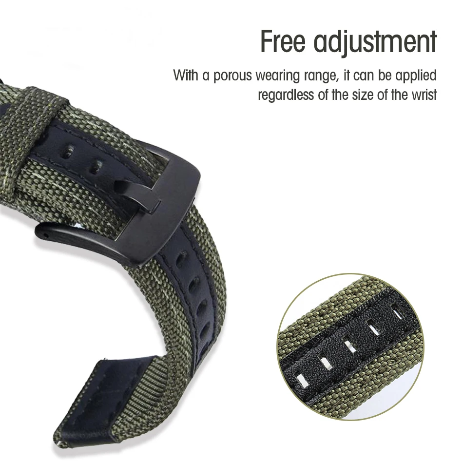 Nylon Quick Release Watch Bands,Replacement Canvas Fabric Sport Strap,20/22mm Military Style for Watch band image 3