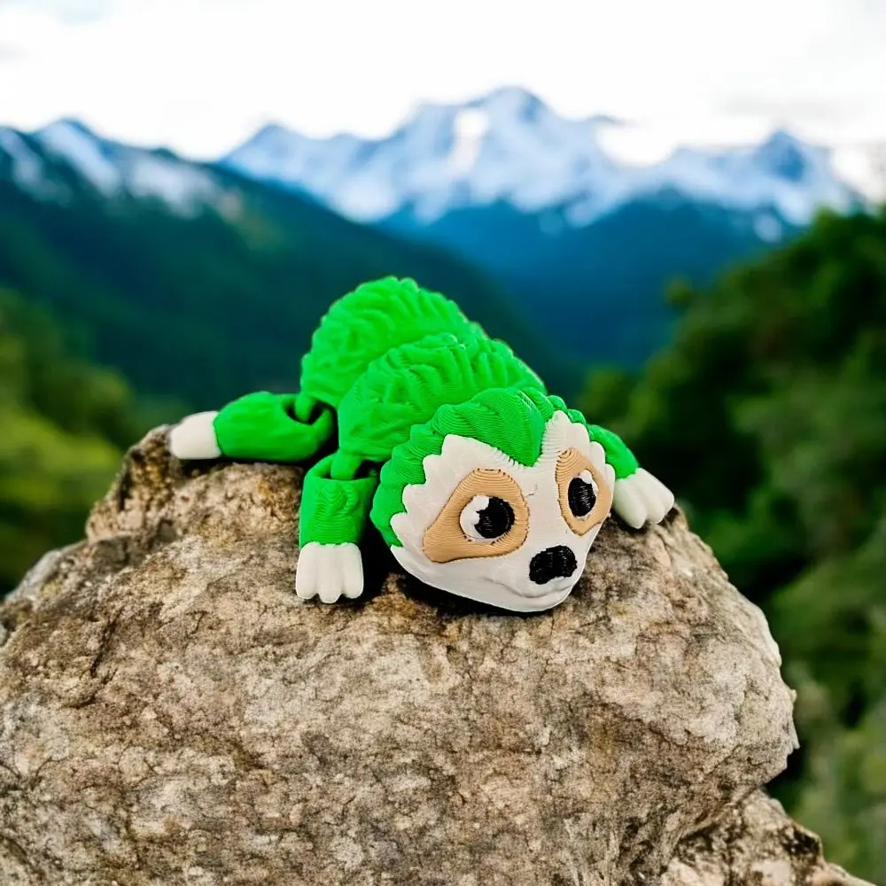 Movable Joints Mini 3D Printing Sloth Realistic Handicraft 3D Printed Sloth Sculpture Figurine Cartoon 3D Printed Sloth Toy Kids