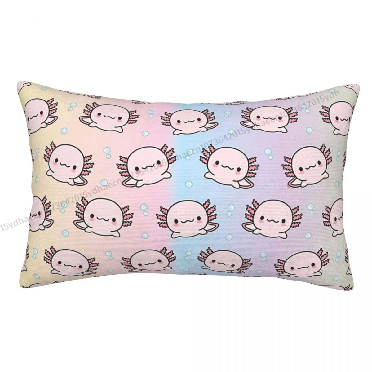 Cute Axolotl Hug Pillowcase Backpack Cojines Sofa Printed Office Pillow Covers Decorative