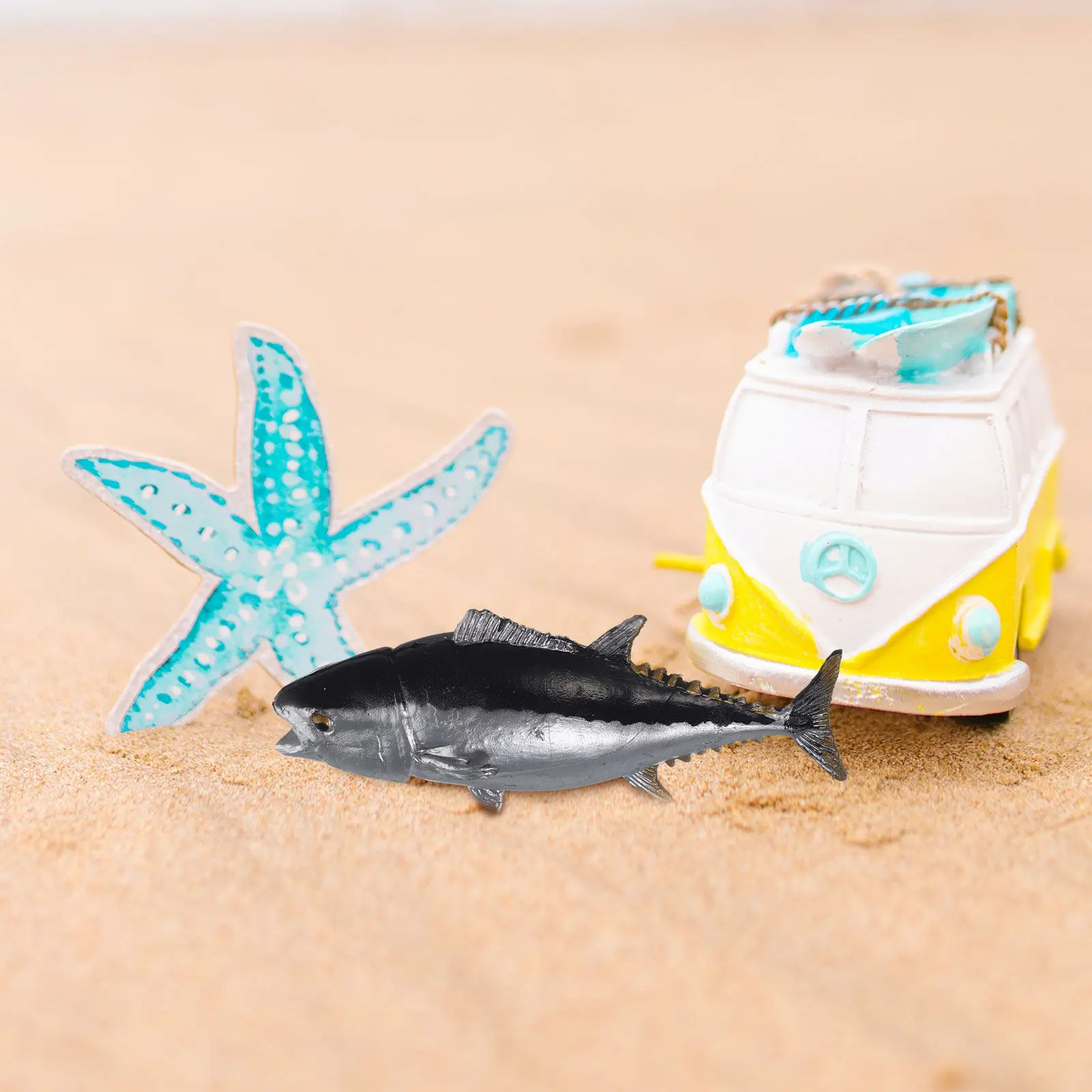 

Lifelike Tuna Figure Realistic Plastic Fish Decoration for Kids Learning Home Nursery Garden Room Animal Theme Decor Educational