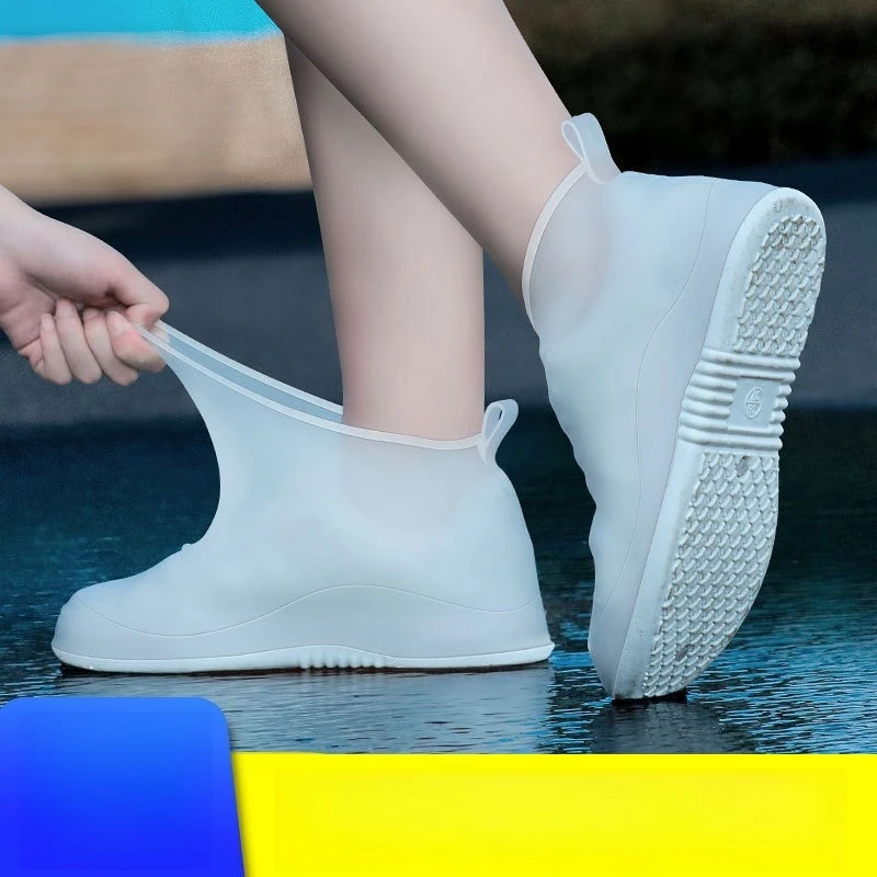 

Rain Shoes Men's and Women's Waterproof Rain Boots Cover Non-slip Thickened Wear-resistant Silicone Water Shoe Cover