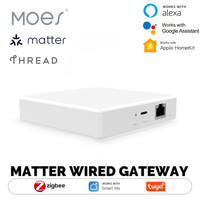 MOES Tuya Zigbee Matter Thread Gateway Smart Home Bridge Matter Hub Support Voice Control Siri Homekit Smartthings Google Alexa