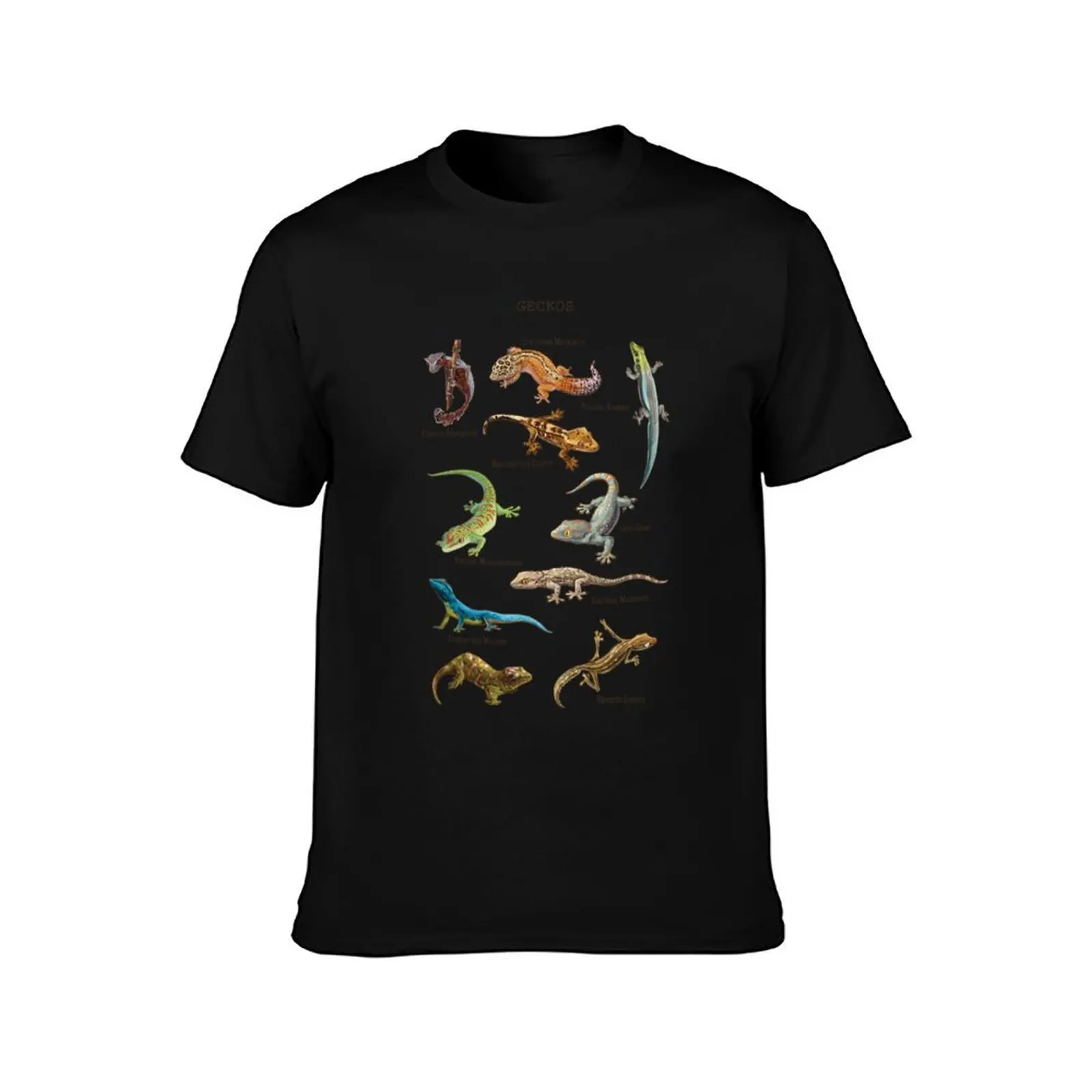 geckos T-Shirt Summer Print Short Sleeve Tee
