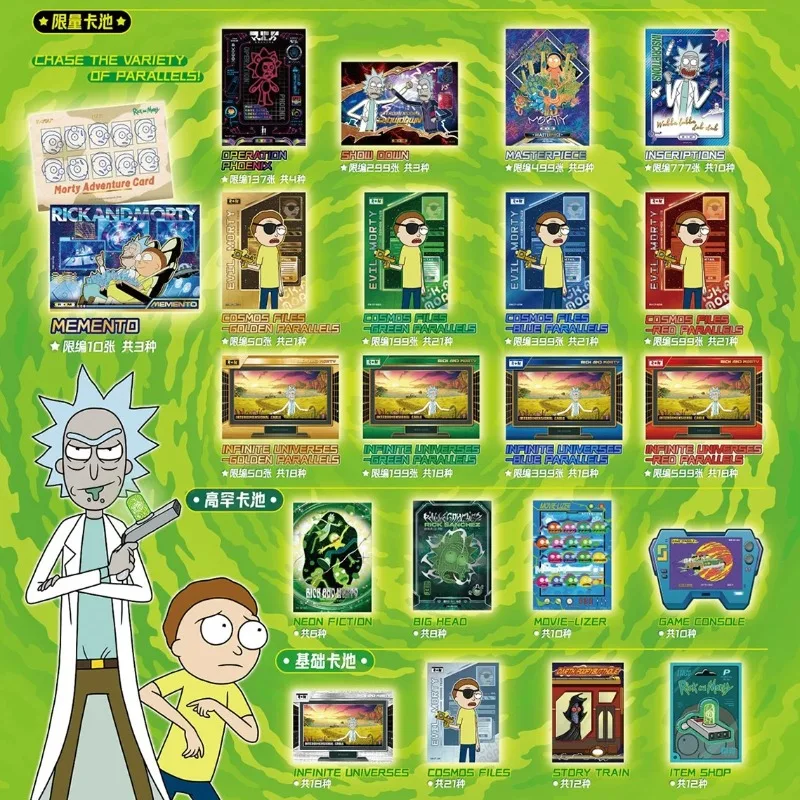 kayou-rick-and-morty-card-infinite-universe-star-obsidian-bag-1ª-edizione-originale-anime-cartoon-collezione-carte-ornamentali-regali-di-natale
