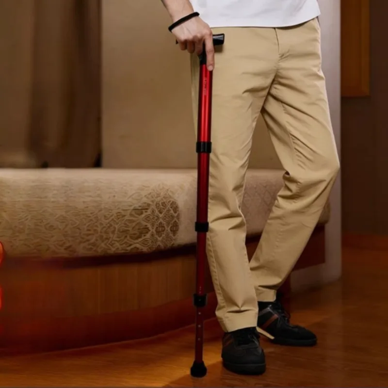 Ultra Lightweight Portable Telescopic Cane for The Elderly, Anti Slip Crutches Adjustable Dual-purpose Hiking Cane, Walking Aids