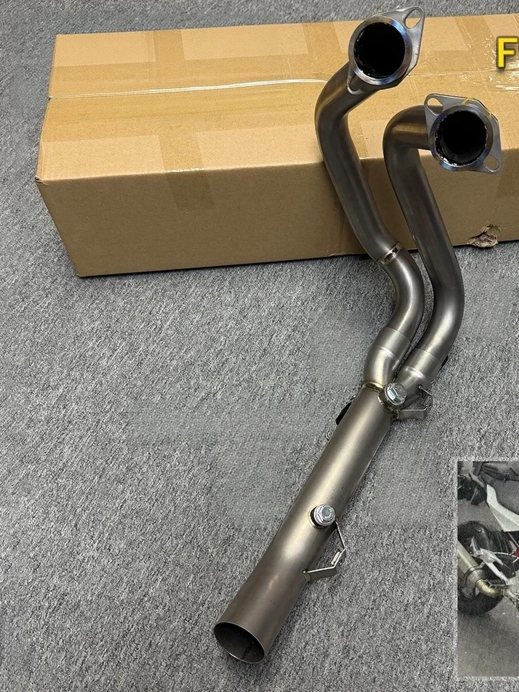 For BMW F900R F900XR FST Titanium Alloy FrontMiddle Exhaust Pipe High-Strength Original Factory Diameter Damage-Free Replacement