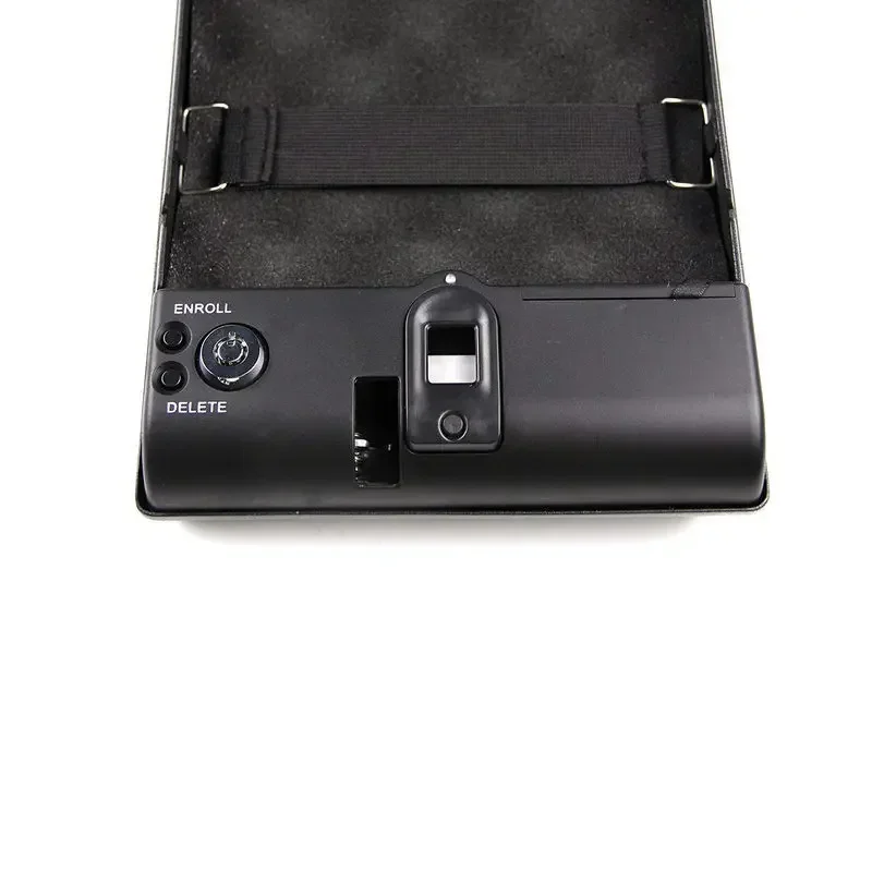 DurableHandgun Safe Fingerprint Handgun Safe Portable Car Safe Covered With Memory Sponge For Convenient Replacement Of Batterie