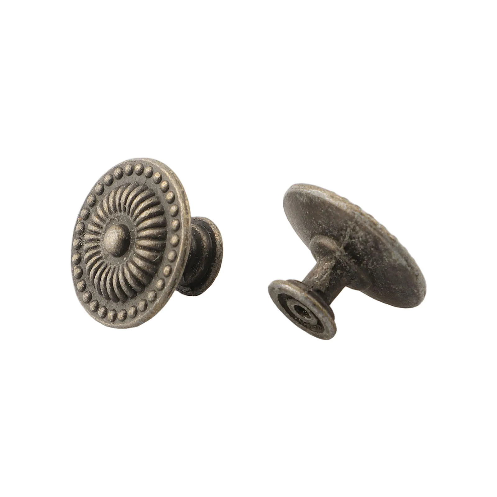 Brass Drawer Pulls Antique Brass Cabinet Handles Furniture Upgrade Electroplated Finish Textured Floral Pattern