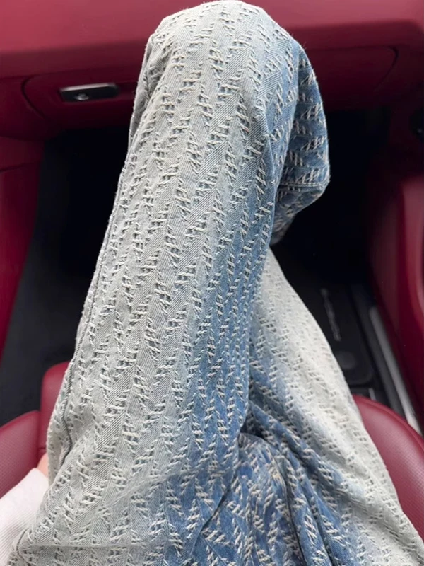 

Мужские джинсы Blue adient Weave в американском стиле, прямые, слегка расклешенные, CleanFit, летние, молодежные, модные