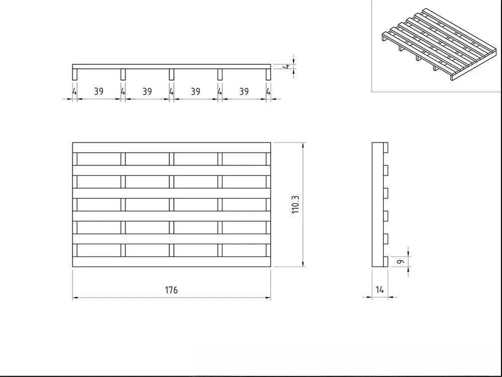 Wooden Pallet Freight Wooden Frame for Tamiya 1/14 RC Truck 1:14 RC Excavator Upgrade Accessories - view 6