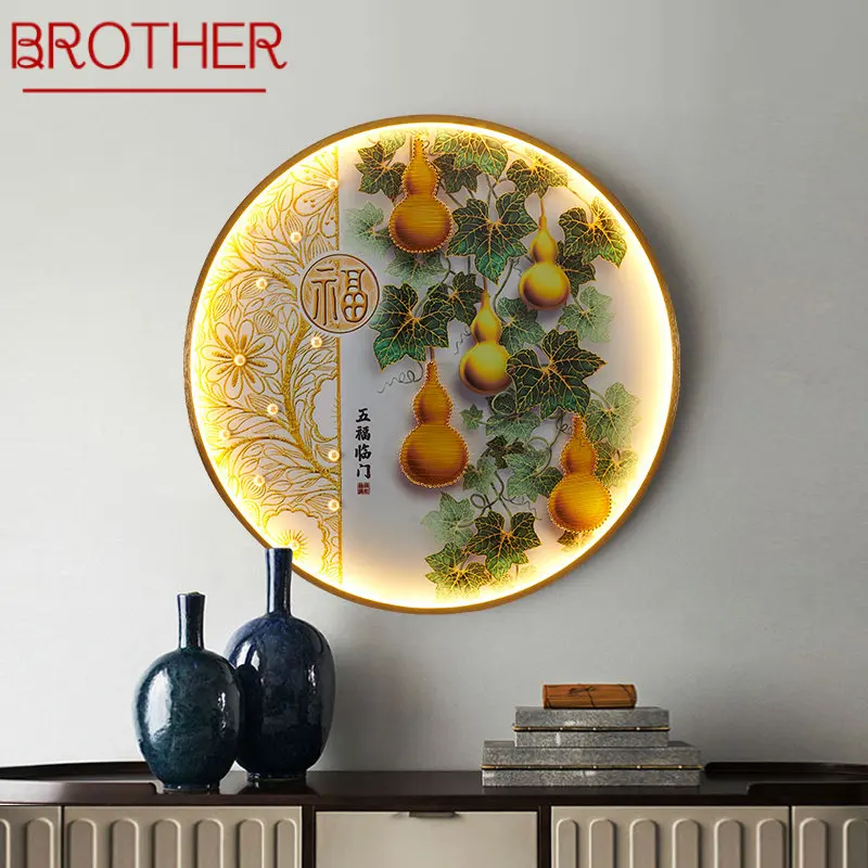 

BROTHER Modern Wall Picture Light LED Chinese Style Creative Indoor Sconces for Home Living Room Bedroom Corridor Decor