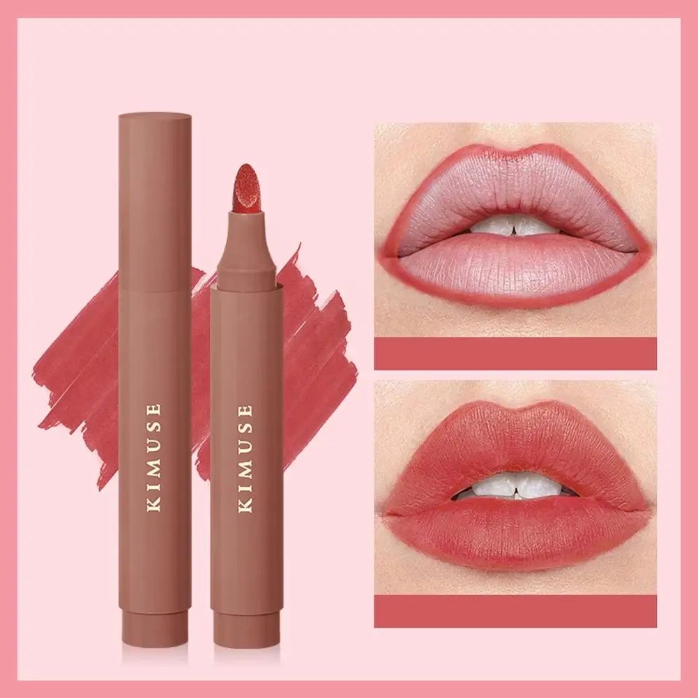 Samt matt Lip liner Bleistift wasserdicht langlebige rote Lippen Kontur Antihaft Lippen Stick feuchtigkeit spendend sexy Kosmetik v8f2