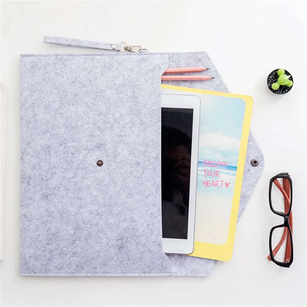 A4 Folder for Documents Felt File Folders Office Document Briefcase Filing Products Stationery Storage Organizer for Documents