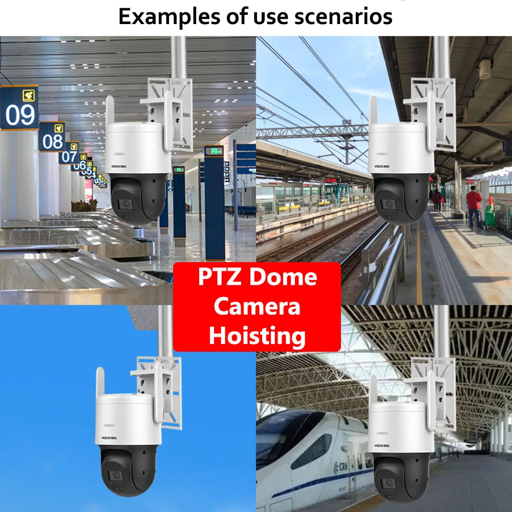 High Speed Dome PTZ Camera Ceiling Mount Bracket Monitoring Telescopic Support Hoisting Vertical Hanging Inverted Holder Stand