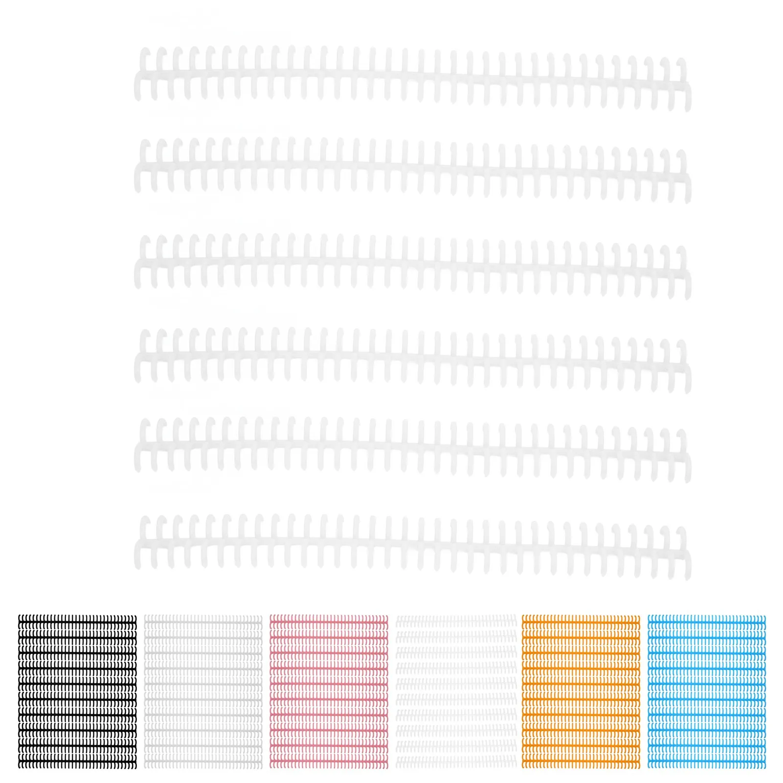 34 Hole Binding Spine Plastic Split Loose Leaf Rings