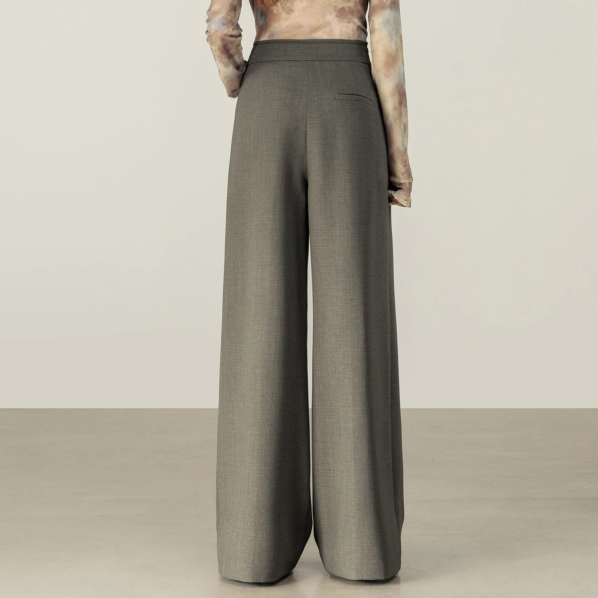 SENTUBILA Casual Wide-leg Pants Women's Autumn New Solid High Waist Pants Fashion Commute Loose-fitting Long Trousers 153K87958