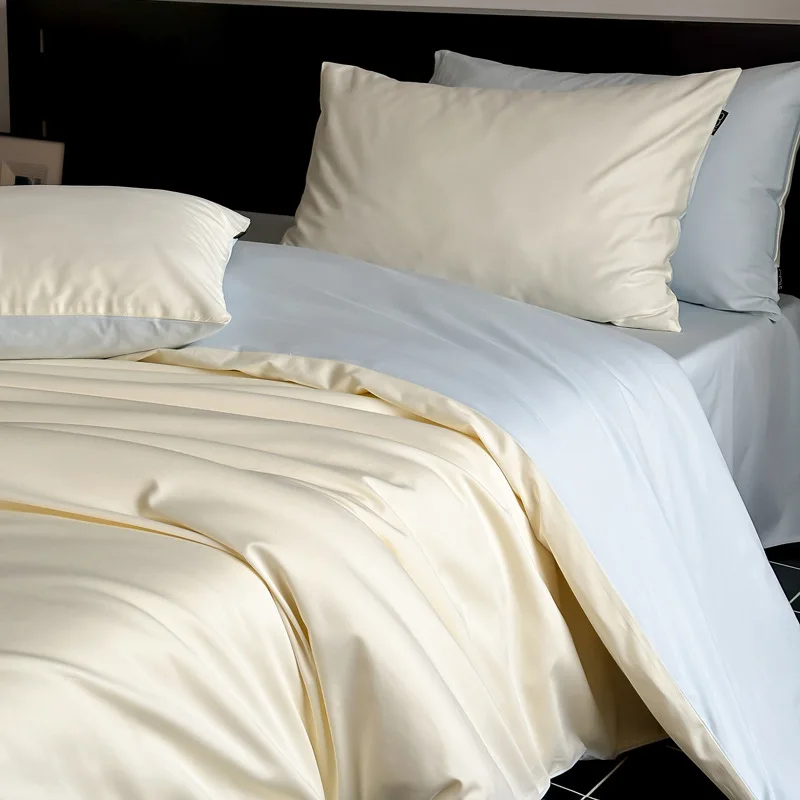 100% Egyptian Cotton Ppatchwork Silky Duvet Cover Bedding Set Flat/Fitted Bed Sheet Hotel Style Home Textiles Queen King ﻿