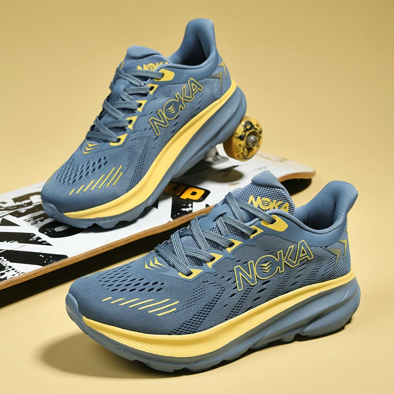 

Men's Non-Slip Running Sneakers Breathable Mesh Upper Shock Absorption Midsole Lightweight Athletic Training Shoes