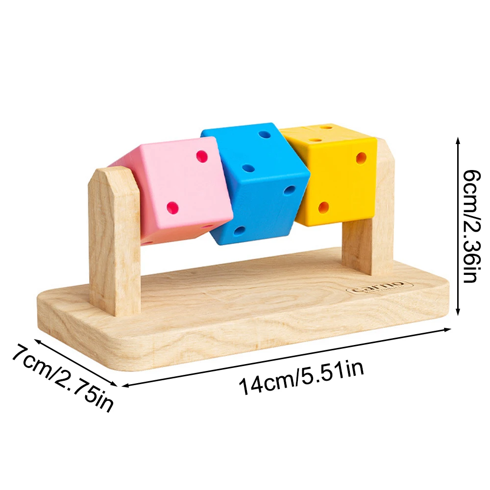 1PC Hamster Chew Toy Wood Platform Grinding Teeth Toys Exercise Intelligence Training Colorful Wooden Block for Small Animals view 6