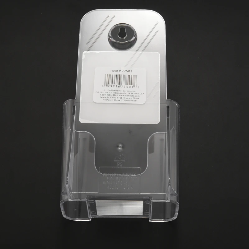 프리미엄 삼단 4 인치 와이드 브로셔 홀더 6 팩, 플라스틱 브로셔 홀더, 벽걸이 투명 조리대 정리함 문학 H