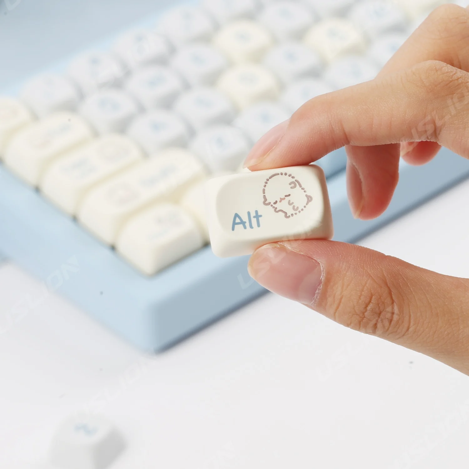 メカニカルキーボードキャップ,144キー,pbt,ハイライズキー,プロセス染料,素敵な猫のキーキャップ,スイッチ用