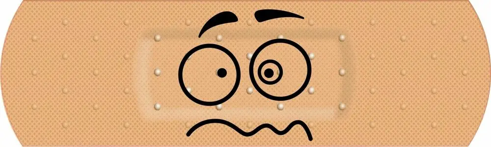 Crazy Face Bandage Vinyl Sticker Car Truck Vehicle Bumper Decal Tactical Large Funny Ouch Band Aid Personalit Accessories