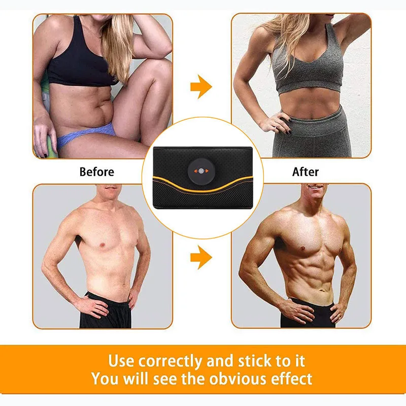 EMS Muscle Stimulator Electric Abdominal Vibration Belt Muscle Toner Waist Belly Arm Leg Burning Fat Weight Loss Fitness Workout