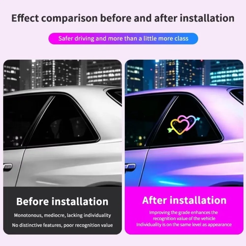 

One Arrow Through The Heart Car Decoration Ambient Lighting 7 Colors Vibration Induction Car Interior Decoration Light