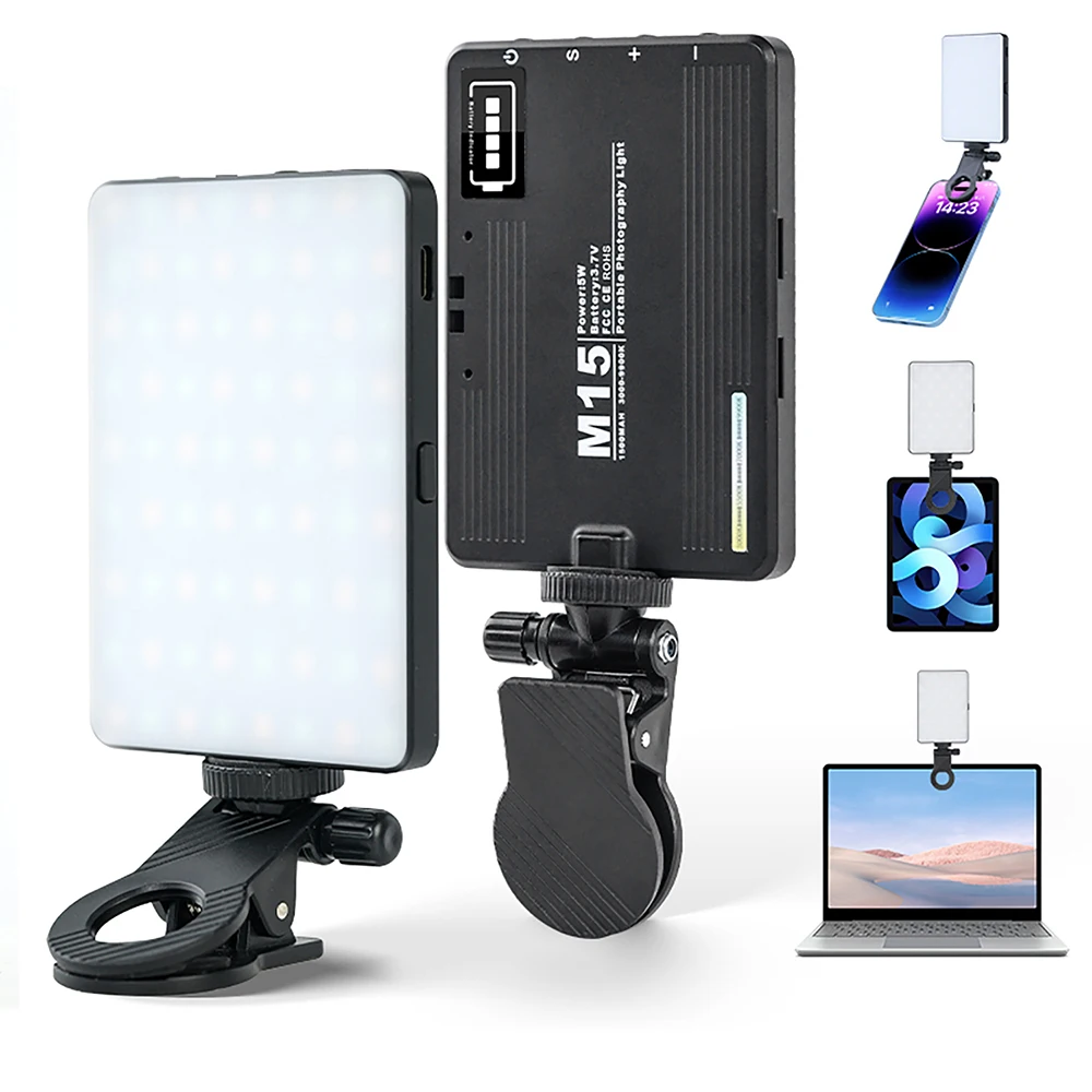 

M15 M16 Multi-functional Fill Light Handheld RGB LED Light Built-in Battery Live Broadcast Selfie Fill Light With Phone Clips