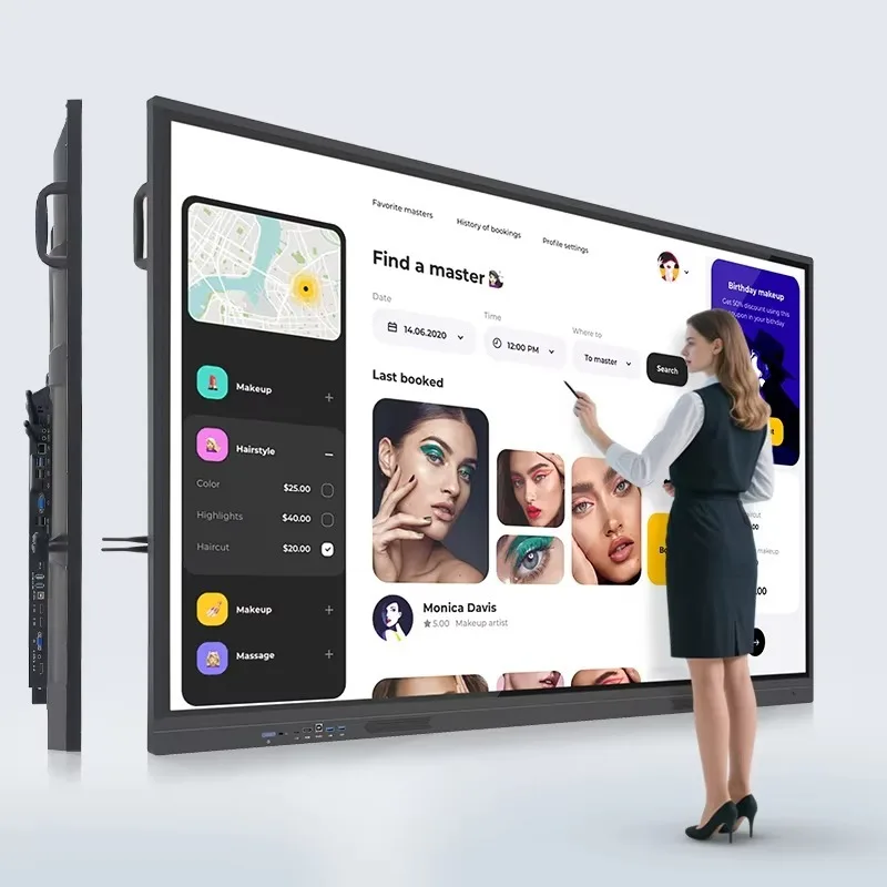 

[Hot Sale] 75 Inch Interactive Flat Panel Electronic Whiteboard Smart Board Touchscreen With OEM Sizes 65 And 86 Inch LED Availa