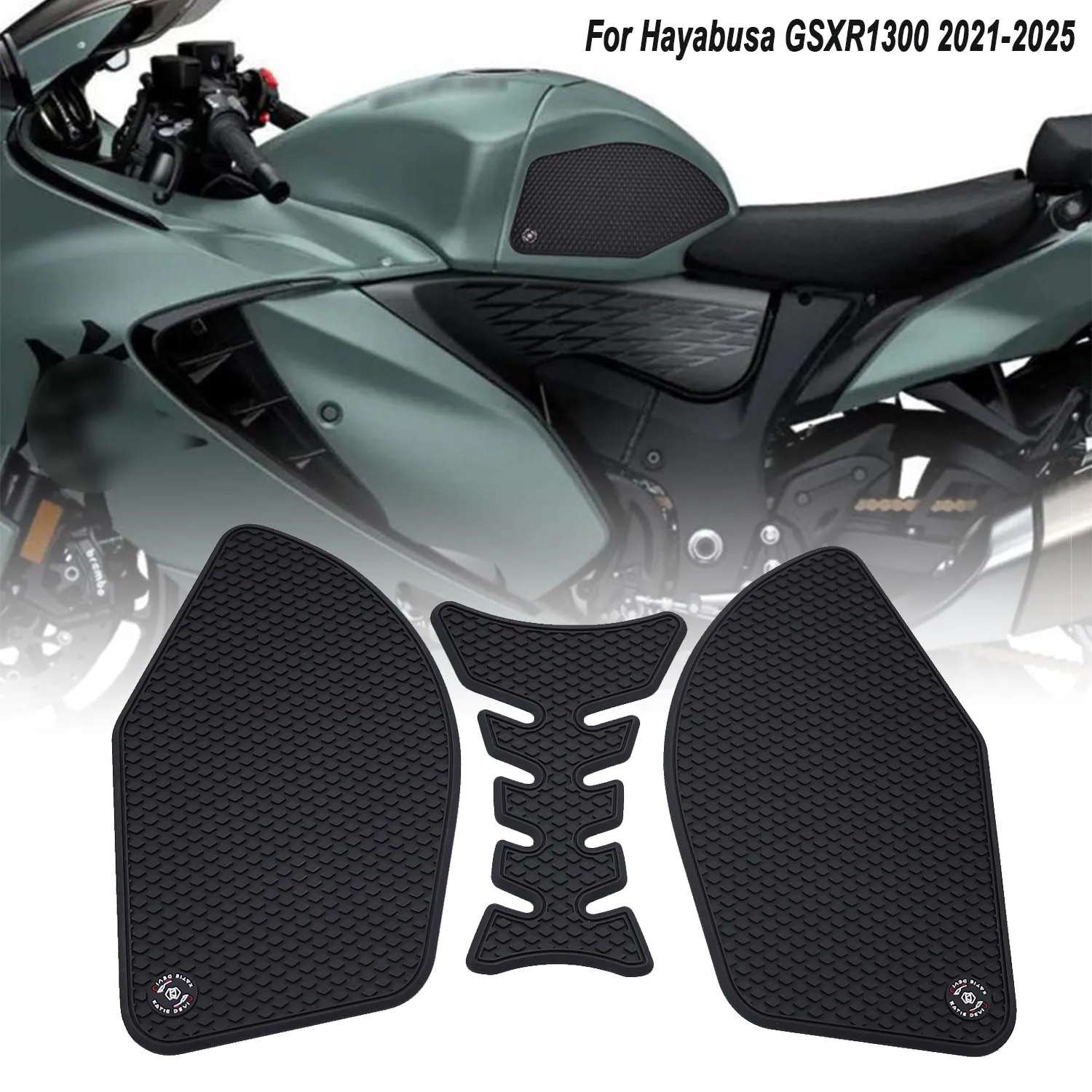 

Motorcycle Fuel Tank Pad Anti-Slip Side Stickers Waterproof Rubber Sticker For Hayabusa GSXR1300 2021-2025