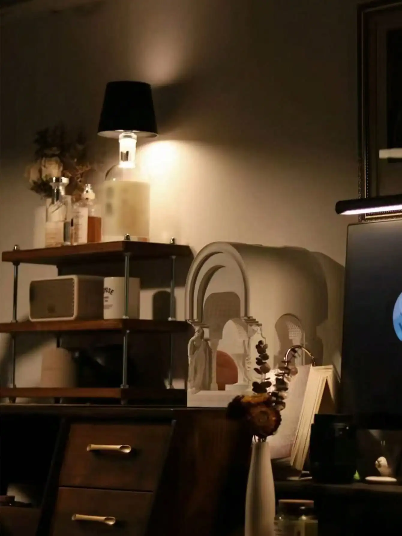 مصباح زجاجة النبيذ LED الإبداعي، ضوء ديكور ثلاثي الألوان قابل للتعتيم للمنزل والبار والمطعم #6