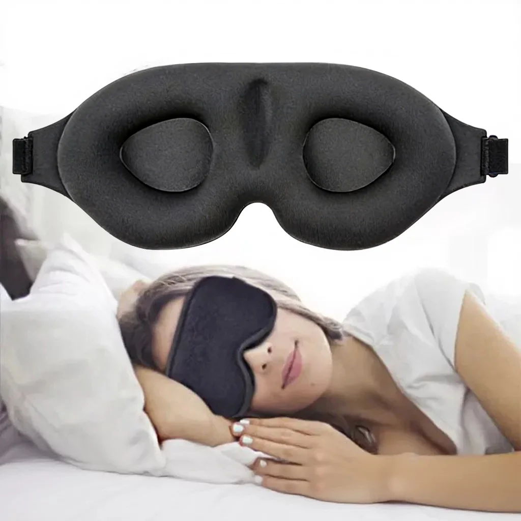 3D Eye Mask Sleeping Contoured Cup Breathable Blindfold Concave Molded Night Sleep Mask Block Out Light