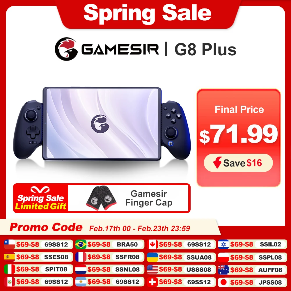 Gamesir G8 Plus Nintendo Switch Tablet PC için Bluetooth Mobil Denetleyici Rumble Motorlar ve 6 eksenli Jiroskop ile Android ve iOS