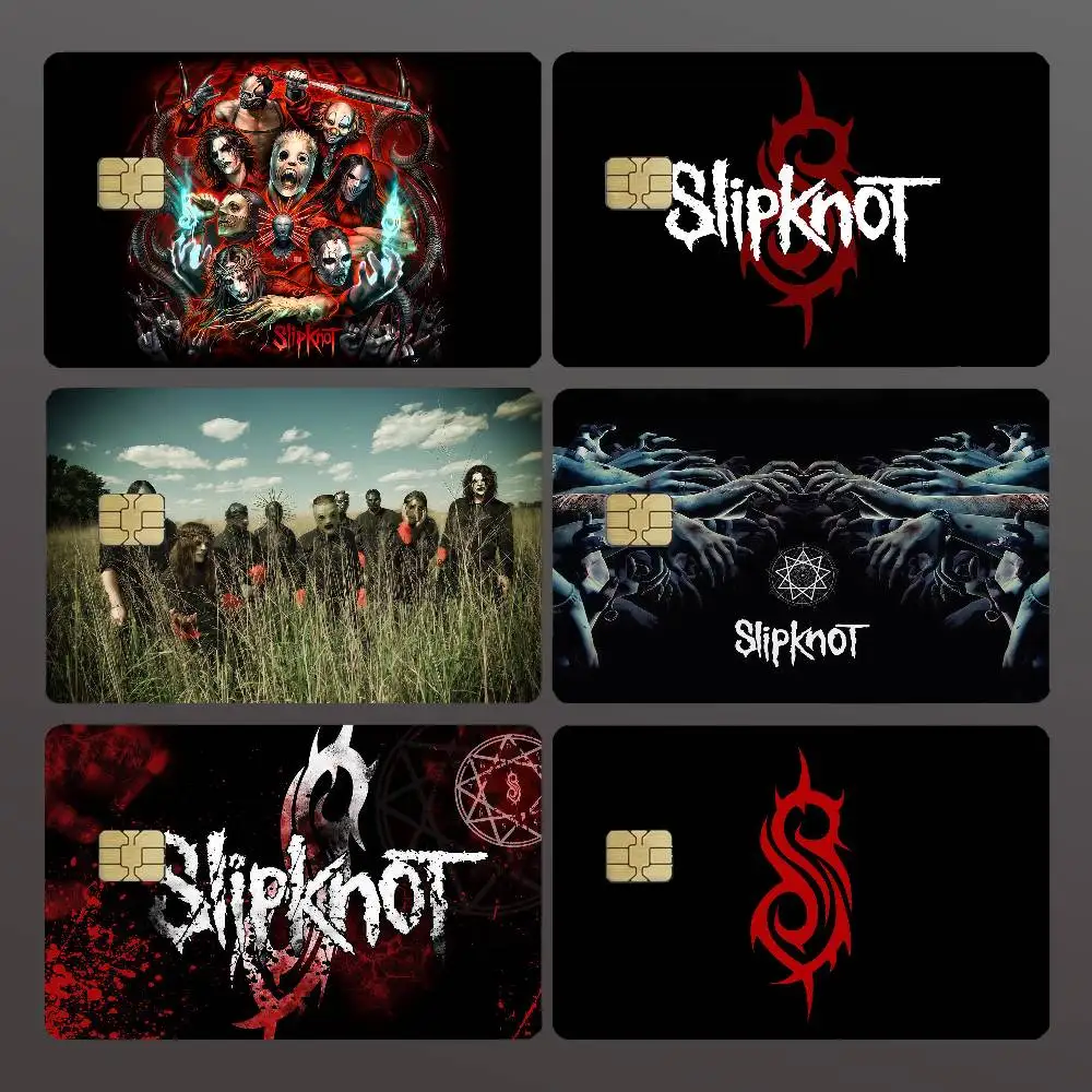 Band S-SlipknotES Credit Skin Cover Card Stickers 4PCS Film Bus Pass Front Decoration Bank Debit Waterproof