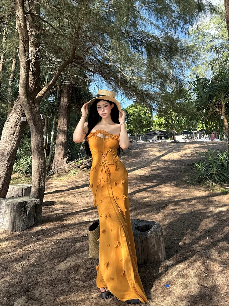 

Summer New Sle Kurama "Sicily Muse" Slimming Holiday Wind Lady Dr Women's Micro Fat A-Line Skirt Polyester Fiber