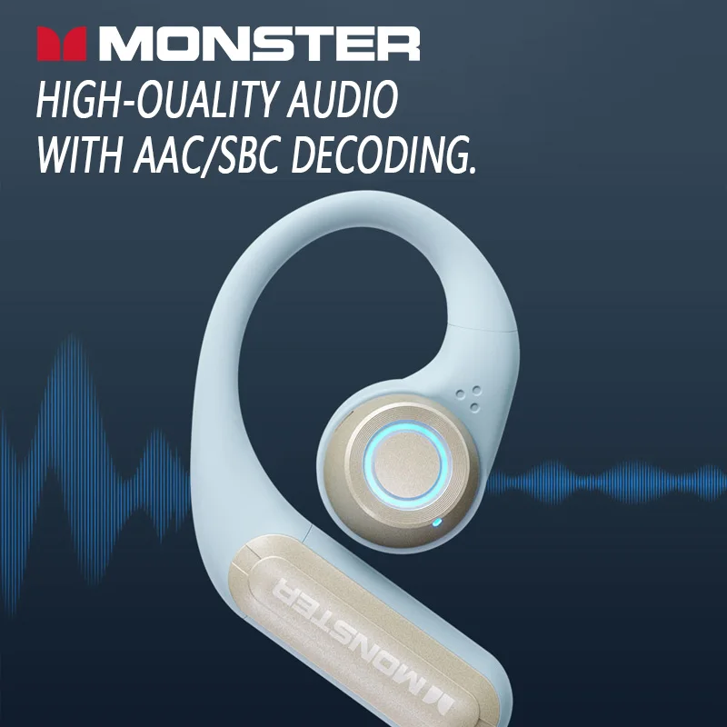 MONSTER T101 سماعة لاسلكية تعمل بالبلوتوث سماعات ذكية للحد من الضوضاء 14 ملم سائق ديناميكي وحدة كبيرة، تصميم مريح #2