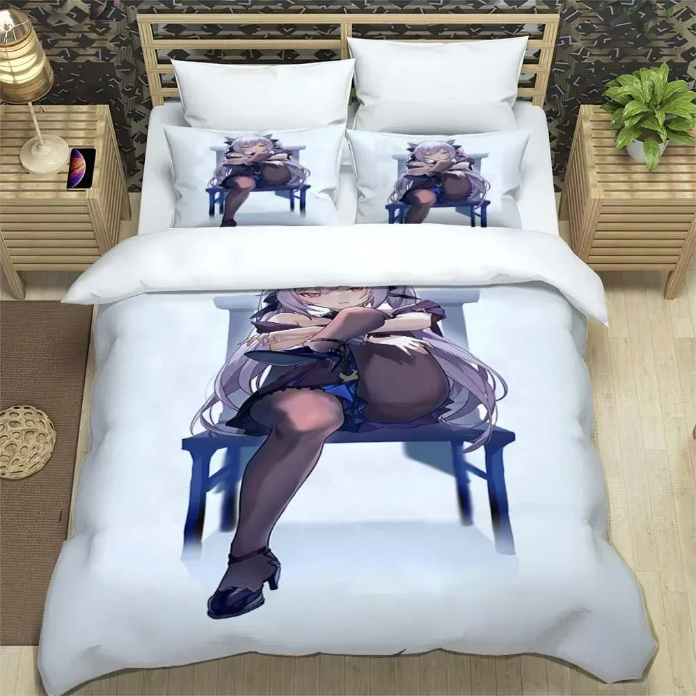 

Genshin Digital Printed Comfortable Duvet Quilt Cover Pillowcase Bedding Set Children Bedroom Decoration Home Textile