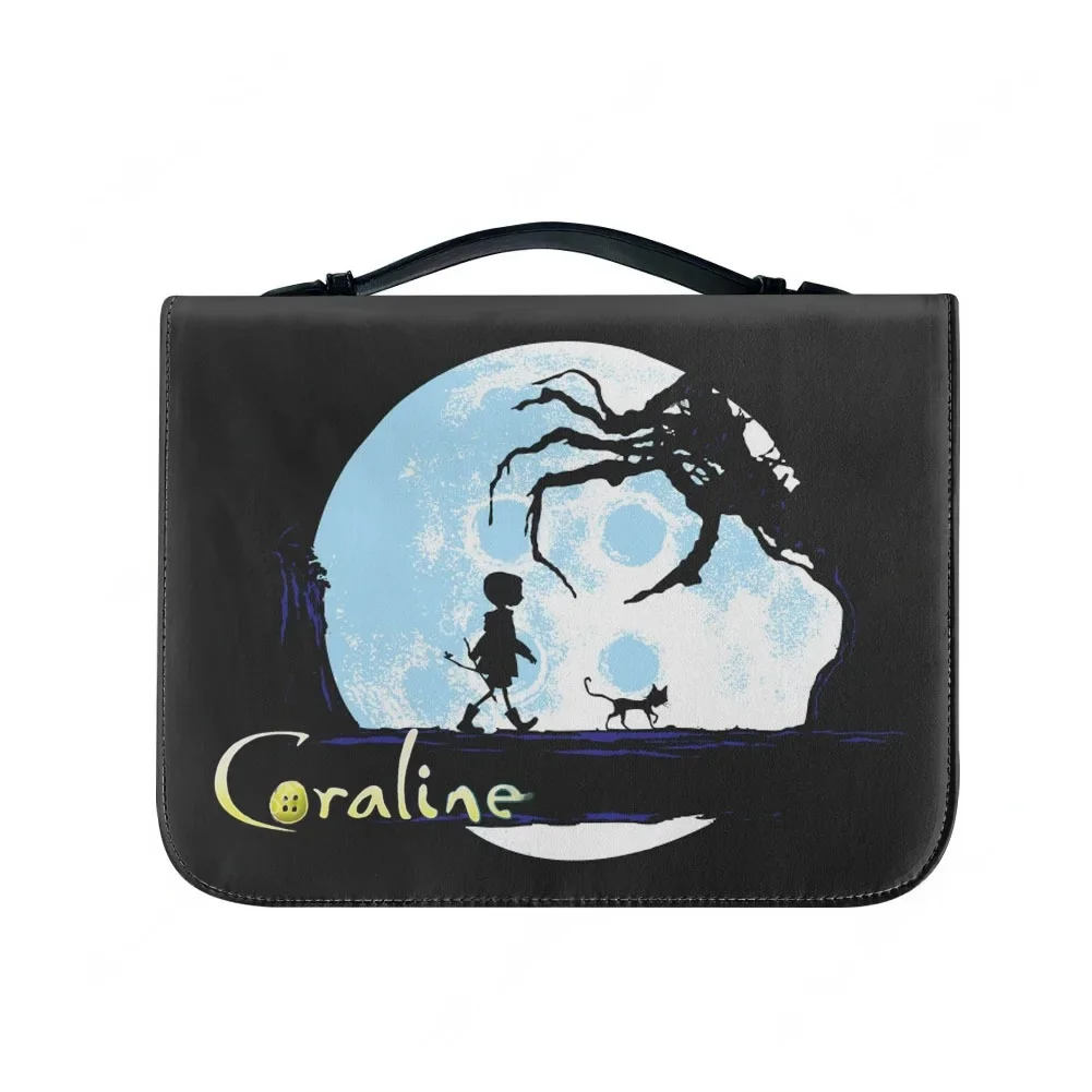 

Водонепроницаемая кожаная сумка-чехол для Библии с карманами, персонализированный подарочный набор для христиан, с изображением персонажей мультфильмов Коралины