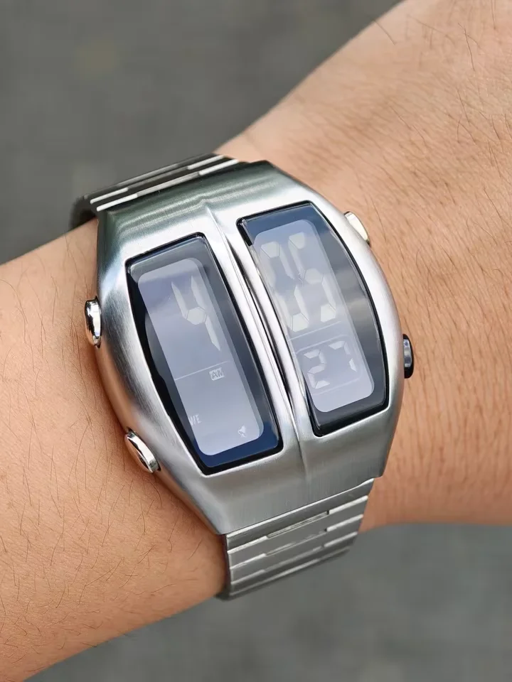 Retro Flip Multifunction Movement Watch 2026 New Case Watch Couple Watch