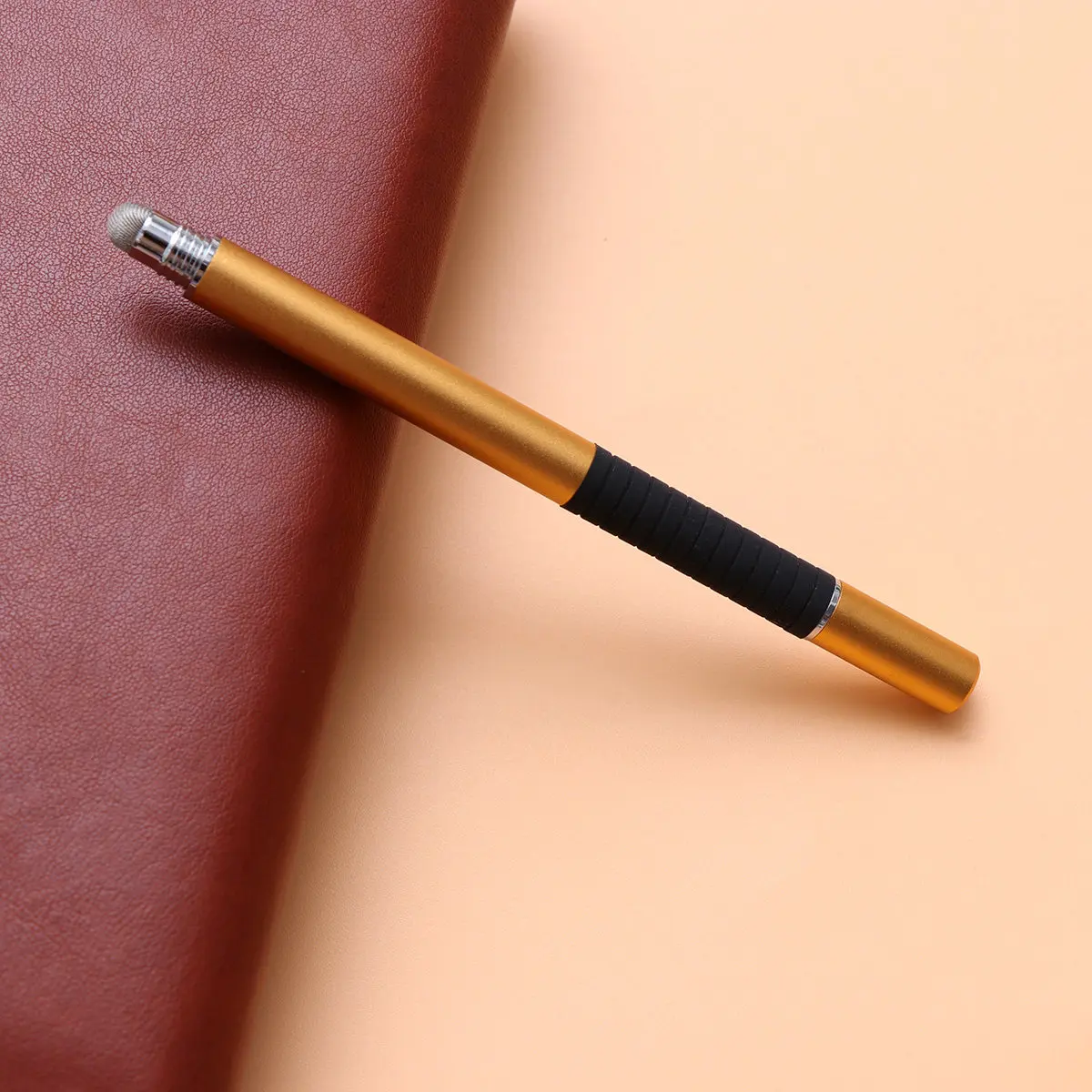 

2 in 1 Multifunction Fine Point Round Thin Tip Capacitive Touch Screen Pen for Smartphone Tablet Premium Metal Stylus Warm